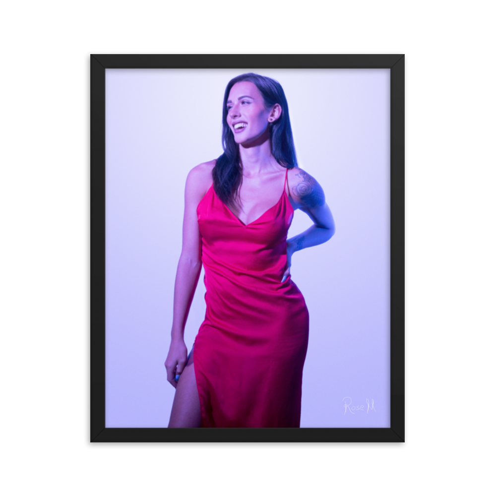 Rose Red Dress Framed poster