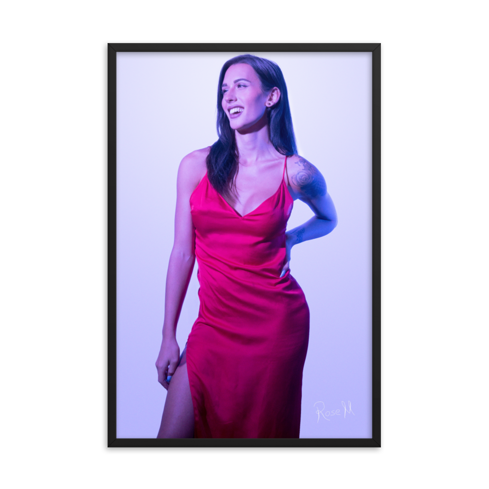 Rose Red Dress Framed poster