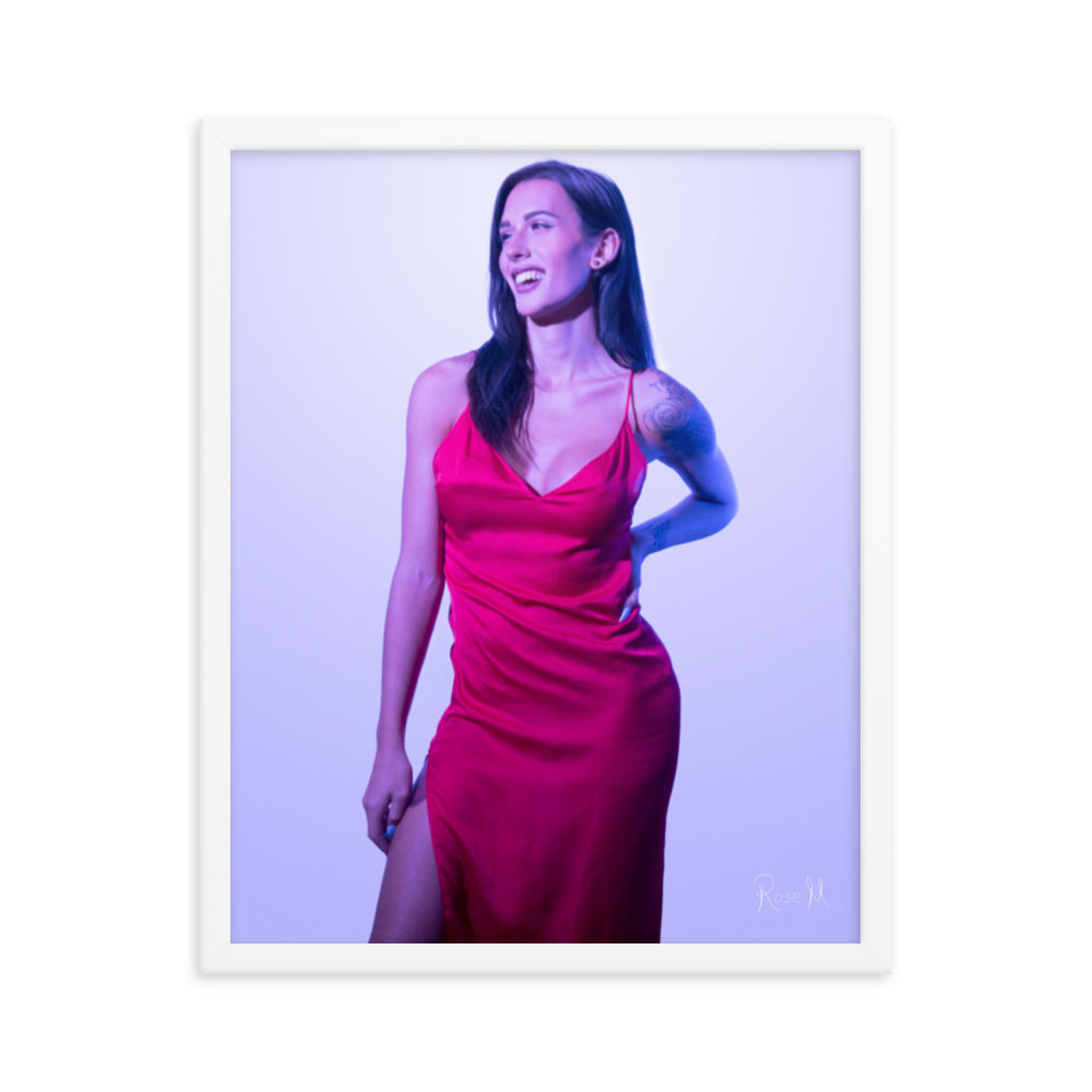 Rose Red Dress Framed poster