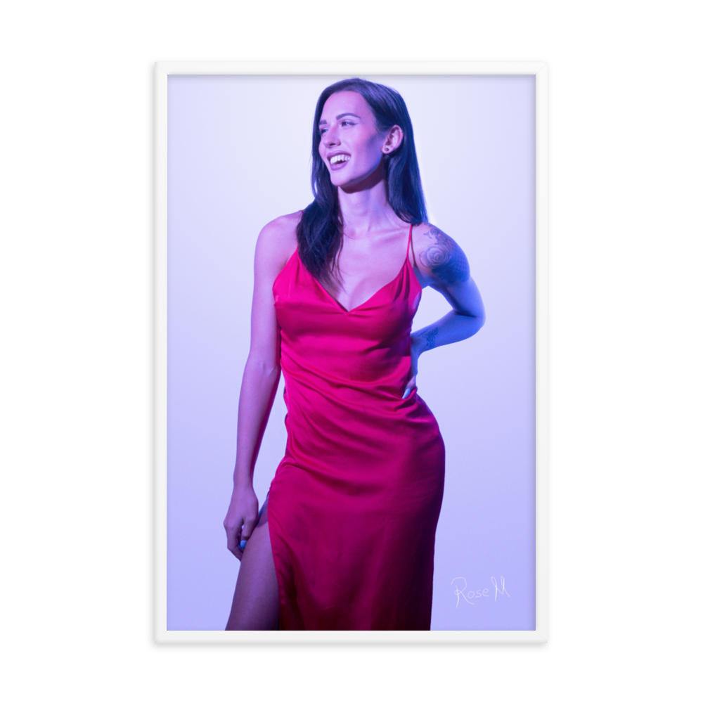 Rose Red Dress Framed poster