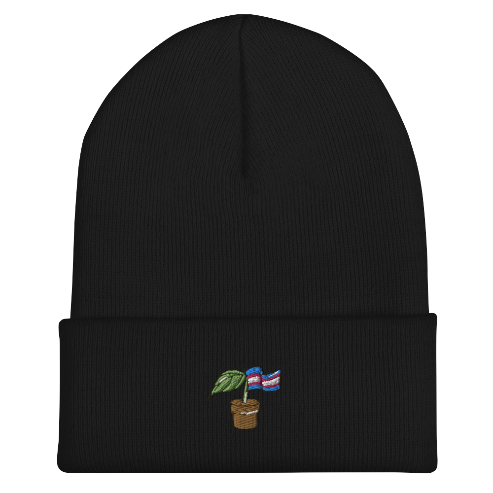 Trans Plant Cuffed Beanie