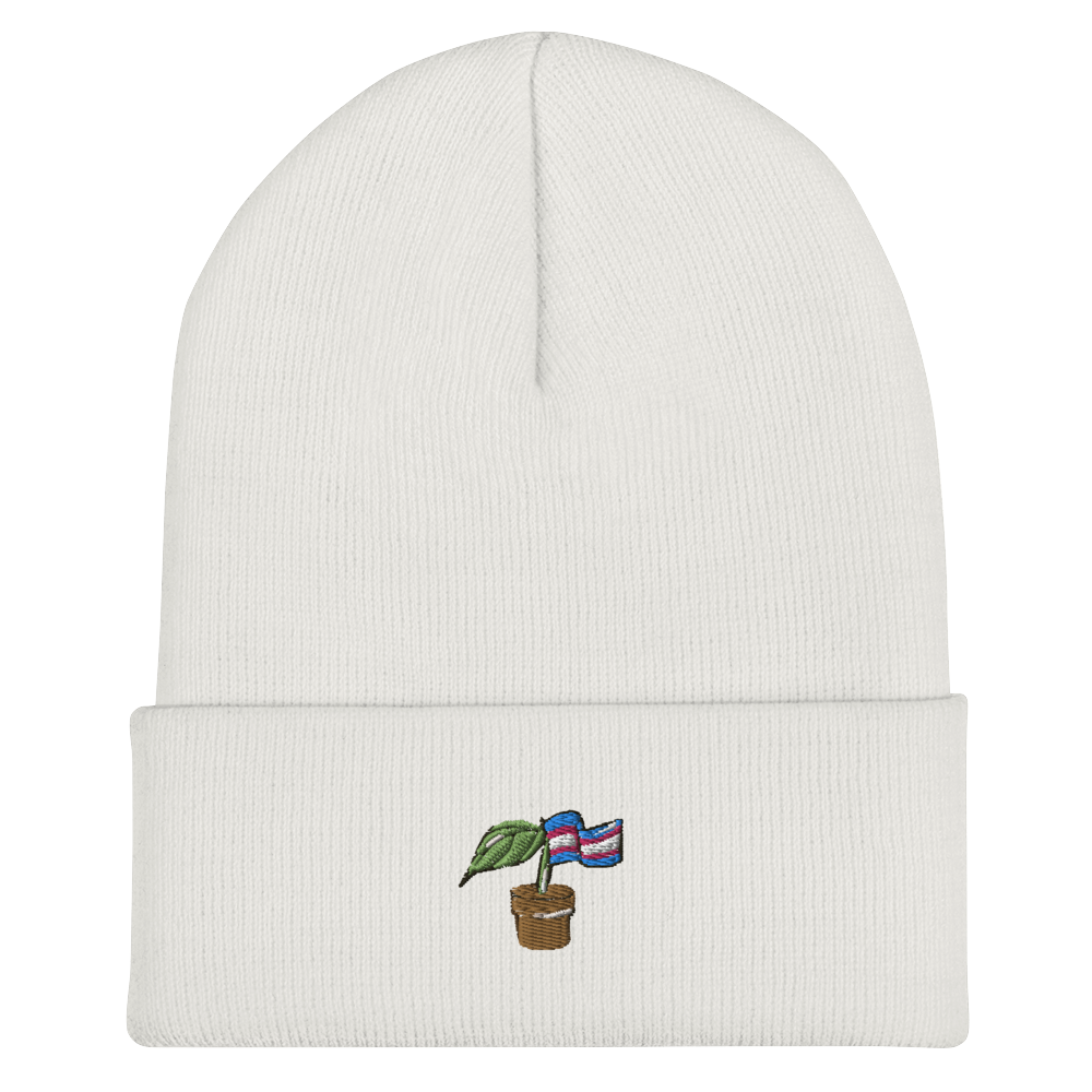 Trans Plant Cuffed Beanie