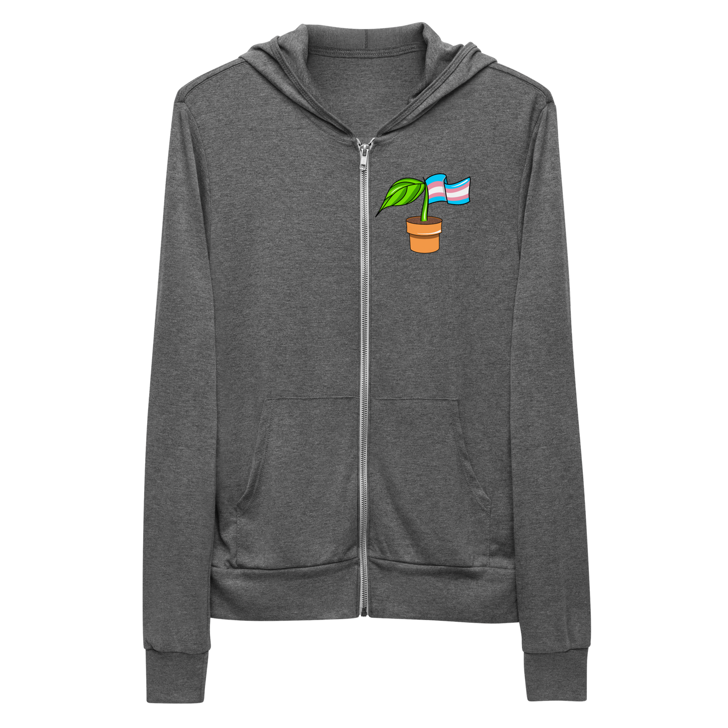 Trans Plant Unisex zip hoodie