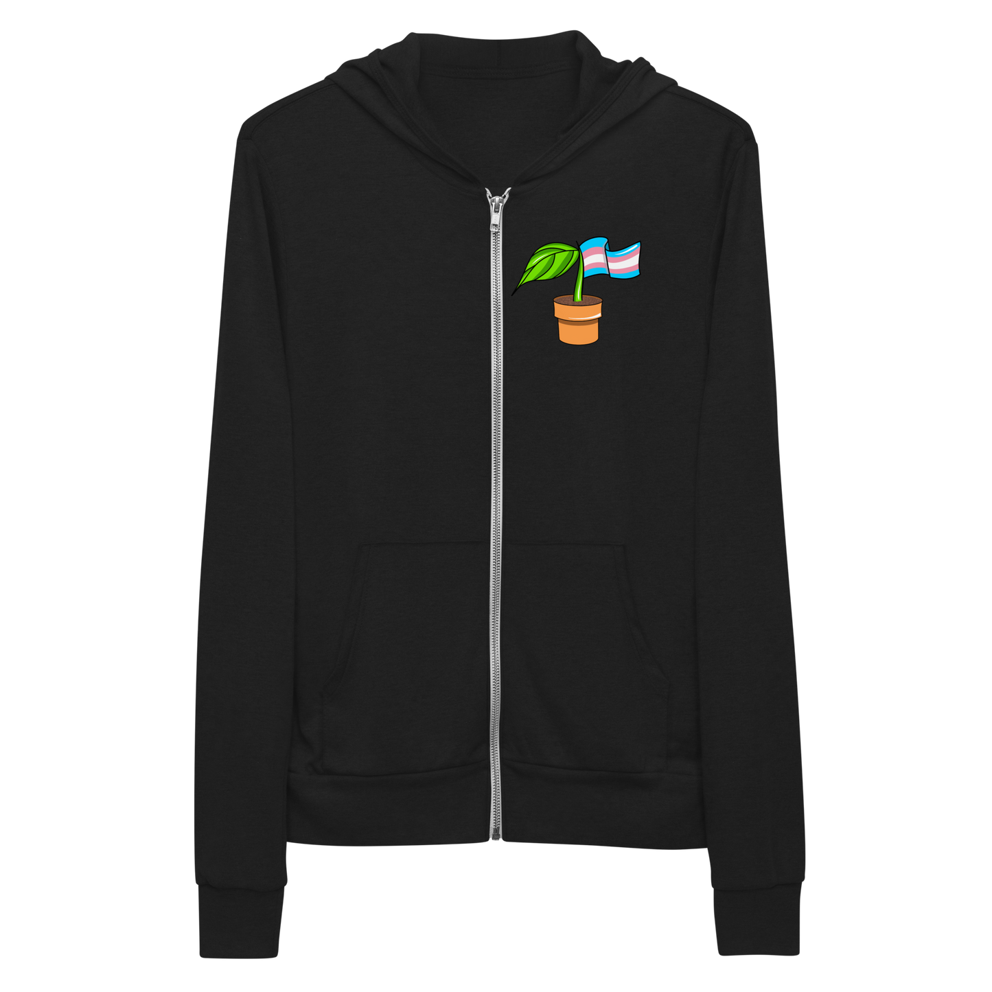 Trans Plant Unisex zip hoodie
